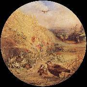 William Dexter Wheatfield with bird-s nest painting